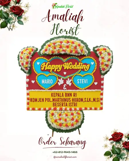 Papan Bunga Pernikahan Argosari